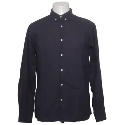 Overhemd (Blauw) van Knowledge Cotton Apparel Katoen, Linnen