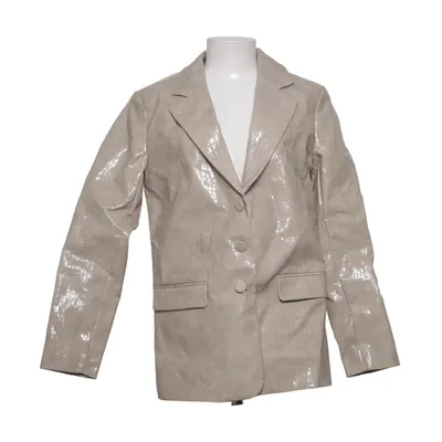 Blazer (Beige) from Miss Selfridge Polyester, Polyurethane, Viscose