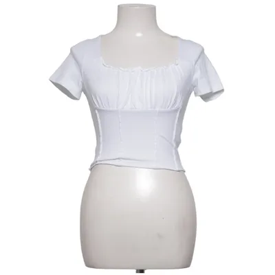 Crop top (Wit) van Subdued Katoen, Elastaan