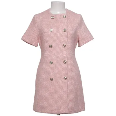 Dress (Pink, White) from Maje Acrylic, Polyamide, Polyester, Viscose, Wool