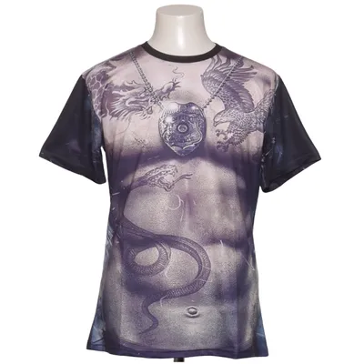 T-shirt (Blauw, Zwart, Wit) van 1991INC Katoen, Polyester