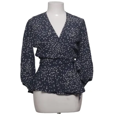 Wrap blouse (Blue, White) from Ganni Viscose