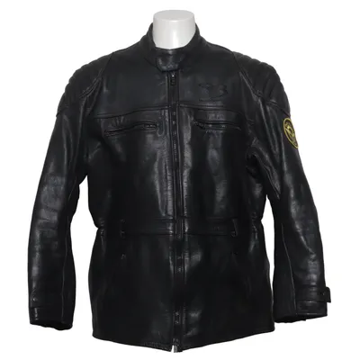 Blouson de moto (Noir) de Kawasaki Cuir, Polyester