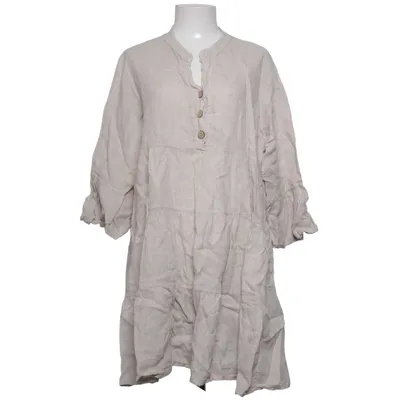 Jurk (Beige) van Made in italy Linnen