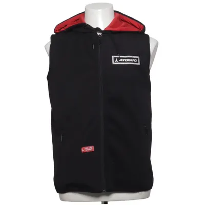 Korte mouwen capuchon sweater (Zwart, Rood) van Atomic Polyester