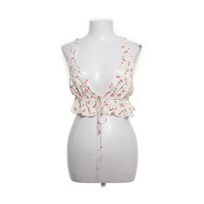 Crop top (Rood, Meerkleurig) van Zara Polyester, Viscose