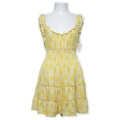 Klänning (Gul, Vit, Flerfärgad) från Urban Outfitters Elastan, Polyester