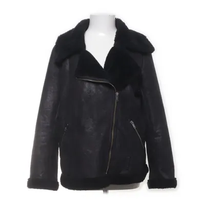 Veste en peau de mouton retournée (Noir) de Kiomi Polyester, Polyuréthane