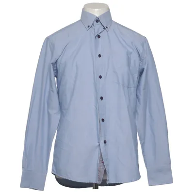 Button down shirt (Blue, White) from Victor Cotton, Polyester