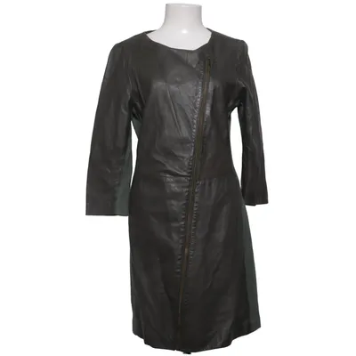 Leather coat (Gray, Green) from Transmission Leather, Polyester