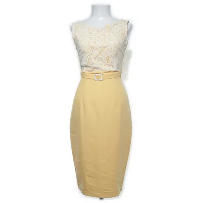 Klänning (Gul, Vit) från Daisy Dapper Bomull, Elastan, Polyester