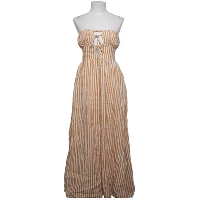 Robe longue (Beige, Blanc) de VRG GRL Lin, Viscose