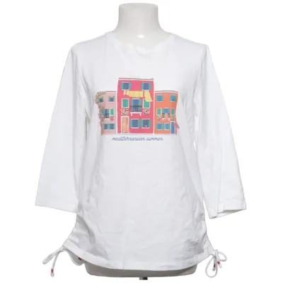 Långärmad t-shirt (Vit, Flerfärgad) från Walbusch Bomull, Elastan