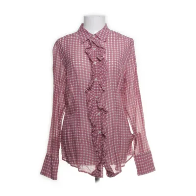 Shirt (Pink, White) from Italy Cotton, Silk