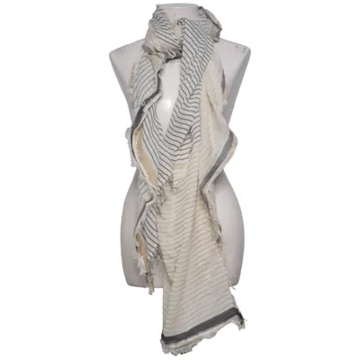 Sommerschal (Beige, Weiß, Schwarz) von The Moshi Baumwolle, Metallfaser, Modal
