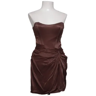 Cocktailklänning (Brun) från Zara Elastan, Viskos