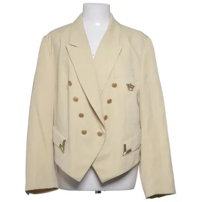Blazer (Beige) from Ravens Polyester, Wool