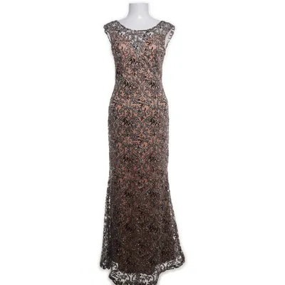 Aftonklänning (Beige, Flerfärgad) Polyester