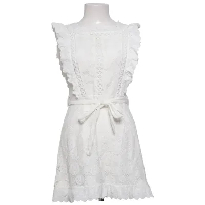 Jurk (Wit) van Dennis Maglic Katoen, Polyester