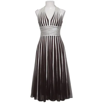 Halterneck dress (Brown, White) from Phase Eight Polyester