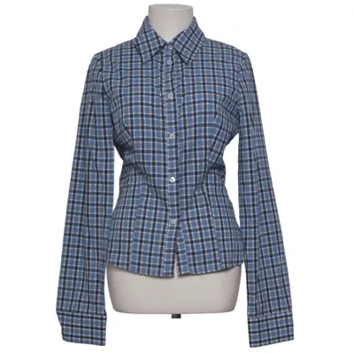 Shirt (Blue, White, Black) from Zara Cotton, Elastane