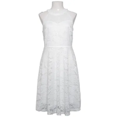 Dress (White) from Allegra K Elastane, Polyamide, Polyester