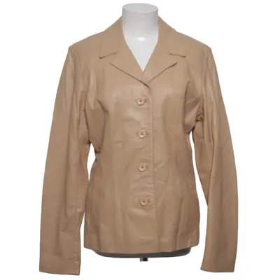 Leather blazer (Beige) from Mauritius Leather, Polyester