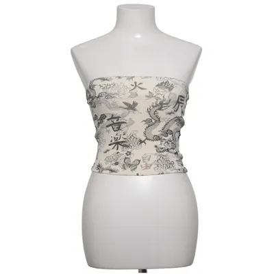 Tube top (Beige, Black) from Bershka Cotton, Elastane, Viscose