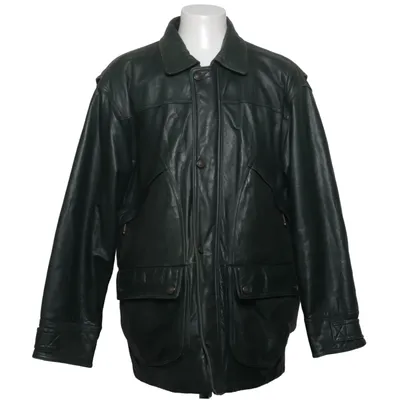 Leather jacket (Green) from Petroff Acrylic, Cotton, Polyester