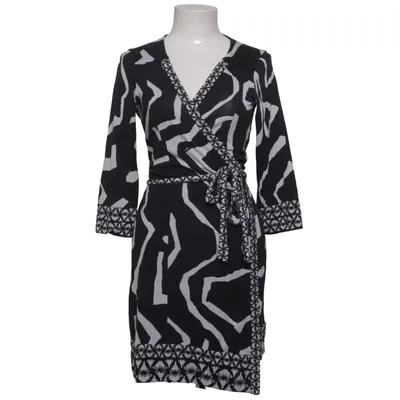 Wrap dress (Black, White) from Diane von Furstenberg Silk