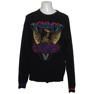 Sweatshirt (Zwart, Meerkleurig) van Diesel Industry Alpacawol, Katoen, Mohair, Polyamide, Viscose