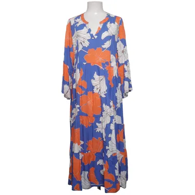 Kjole (Blå, Orange, Hvid) fra Sarah Viscose