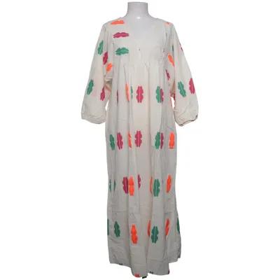 Maxi dress (Multicolored, Beige) from Made in italy Cotton