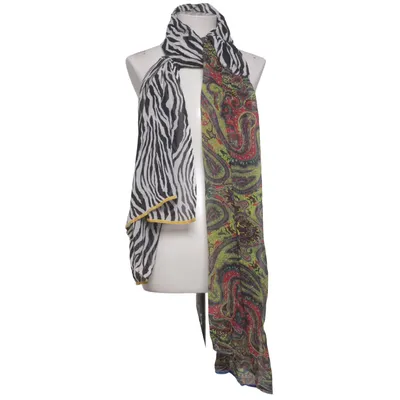 Shawl (Black, White, Yellow) from Kashmir House