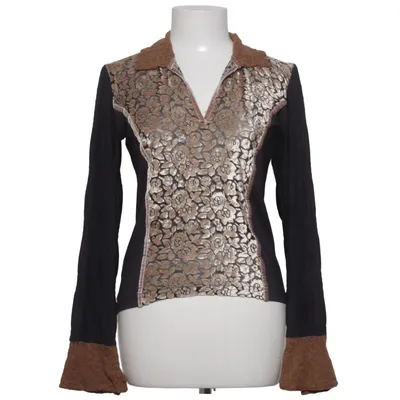 Bluse (Sort, Brun) fra Street One Elastan, Polyamid, Polyester