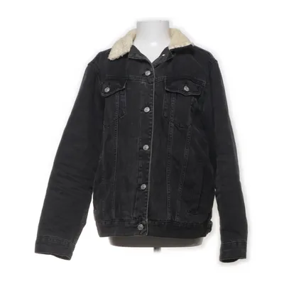 Lined denim jacket (Gray, Beige) from Topshop Moto Cotton, Polyester