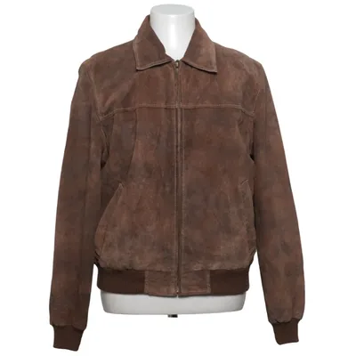 Leather jacket (Brown) from Saki Leather, Polyester