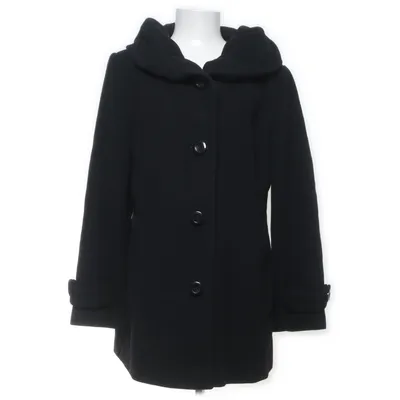 Coat (Black) from S.T.I Polyamide, Wool