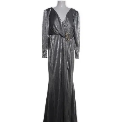 Evening gown (Silver, Black) from Mac Duggal Polyester