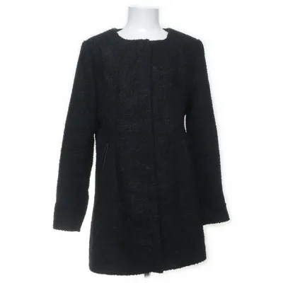 Coat (Black) from JYOTHI Polyester, Wool
