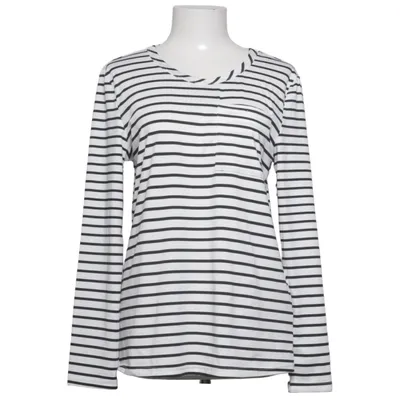 Långärmad t-shirt (Vit, Svart) från Emery Rose Elastan, Polyester