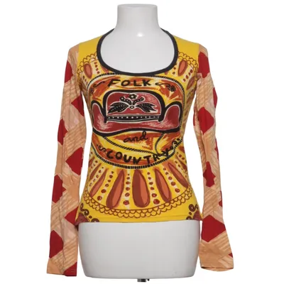 T-shirt à manches longues (Jaune, Rouge, Multicolore) de Custo Barcelona Coton