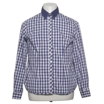 Chemise (Bleu, Blanc) de Mark Adam Coton, Élasthane, Polyester