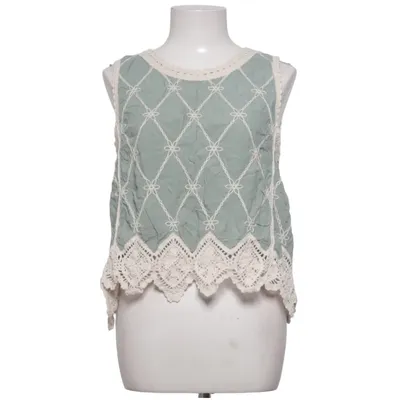 Haut (Vert, Beige) de New Look Coton, Viscose