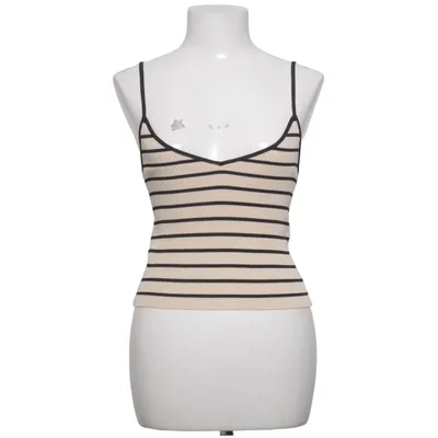 Tank Top (Beige, Black) from Mango Polyamide, Viscose