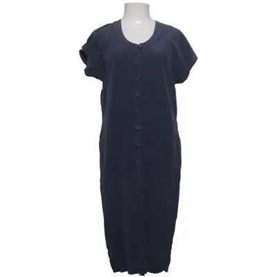 Jurk (Blauw, Grijs) van Bk Acetaat, Zijde