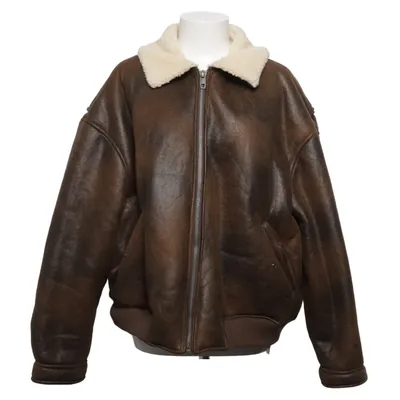 Shearlingjakke (Brun) fra FB Sister Polyester, Polyurethan