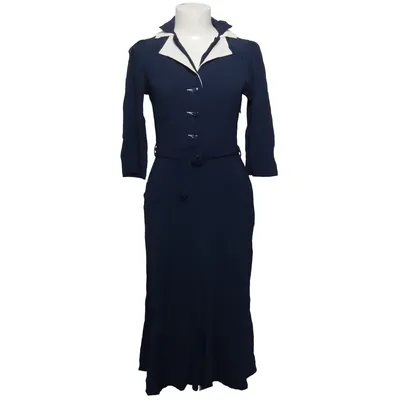 Jurk (Blauw) van The Seamstress of Bloomsbury Viscose