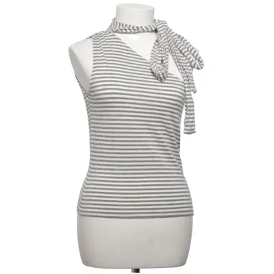 Tank Top (Gray, White) from Weekday Elastane, Lyocell