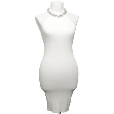 Dress (White) from Azara Polyester, Viscose